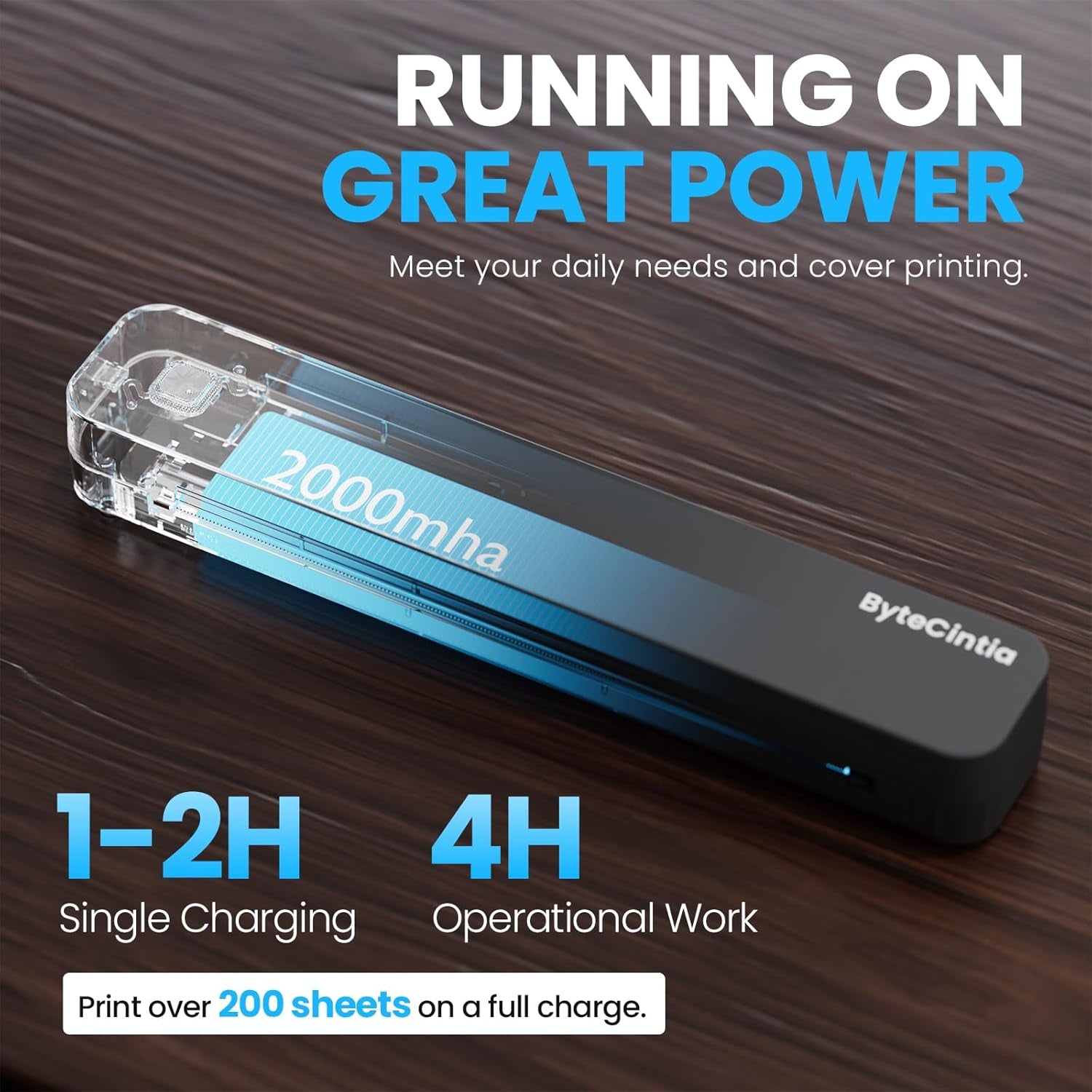 C80 A4 Impresora Portátil Térmica, Impresora De Papel A4 Bluetooth Para Oficina Móvil, Compatible Con Teléfonos Android E Ios Y Computadoras Portátiles