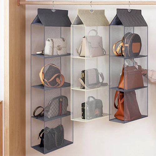 Handbag Hanging Organizer Hanging Wardrobe Organizer Three-Dimensional Storage Hanging Bag Handbag Organizer for Closet