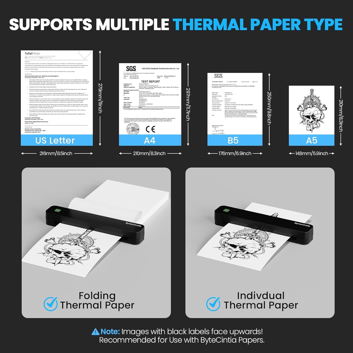 C80 A4 Impresora Portátil Térmica, Impresora De Papel A4 Bluetooth Para Oficina Móvil, Compatible Con Teléfonos Android E Ios Y Computadoras Portátiles