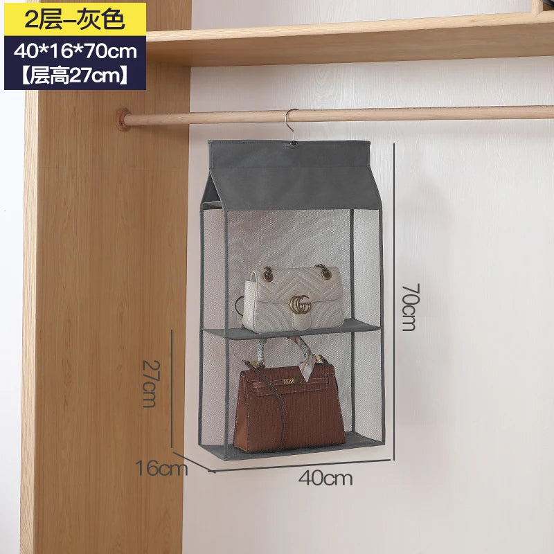 Handbag Hanging Organizer Hanging Wardrobe Organizer Three-Dimensional Storage Hanging Bag Handbag Organizer for Closet
