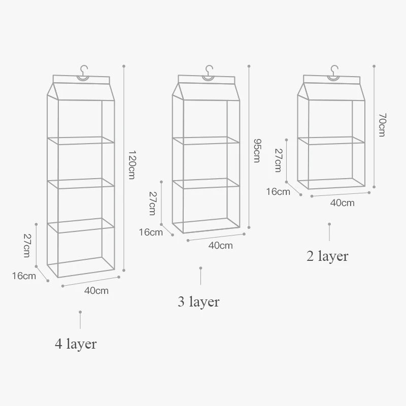 Handbag Hanging Organizer Hanging Wardrobe Organizer Three-Dimensional Storage Hanging Bag Handbag Organizer for Closet