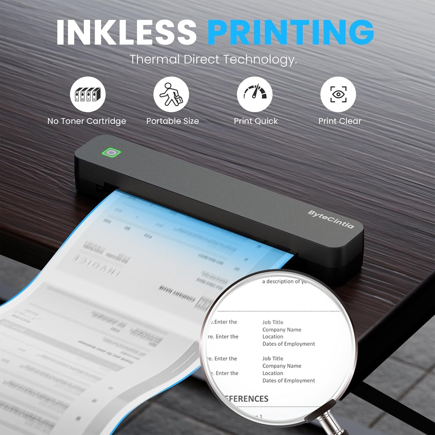 C80 A4 Impresora Portátil Térmica, Impresora De Papel A4 Bluetooth Para Oficina Móvil, Compatible Con Teléfonos Android E Ios Y Computadoras Portátiles